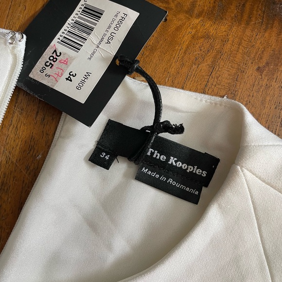 The Kooples black and white shift dress. Size small but seems oversized. - Picture 3 of 3